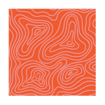 Pink Contour Lines Art Print