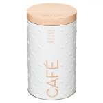 Metal Coffee Canister White