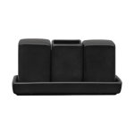 Nova Style 4PC Condiment Set Matt Black