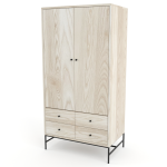 Leah Wardrobe With 4 Drawers - Ashwood