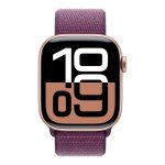 Apple Watch Series 10 Gps LTE 42MM Rose Gold Aluminium Case With Plum Sport Loop MWXC3QA A