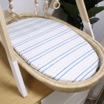 Fitted Sheet For Changing Basket Blue Line Pattern