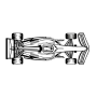 Formula One Car Top View Wall Art
