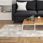 Silkwhisper Printed Carpet Silver Mist - Large 200 X 300CM