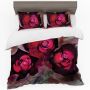 Water Painted Crimson Rose Duvet Cover Set King