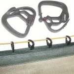 30PCS Black Alloy Plastic Greenhouse Sunshade Net Hooks Durable Cable Clips For Outdoor Shading System Lock Size Garden Shade Cl