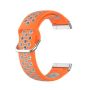 Silicone Sports Strap For Fitbit Versa 3 / Versa 4 -orange & Grey
