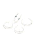 Silver Mixed Size Flat Hoop Earrings 2 Pack