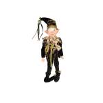 Black And Gold Christmas Elf Figure 40CM