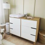 Megan Compactum Chest Of Drawers Oak Frame & Coloured Drawers Cc Range