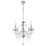 Polished Chrome Chandelier With Crystals Light Fitting 3 X 60W Ses – CH388 3