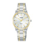 LORUS Two-tone White Sunray Dial Woman's Watch RRX32JX9