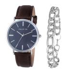 Leather 2 Piece Box Men's Watch Set HBSM4066
