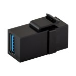 LinkQnet USB3.0 Female Keystone Adapter Black U3F-KTE-B