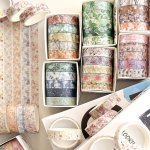 5 Rolls Romantic Flower Hand Account Tape School Students Cute Diy Fresh Simple Daily Decorative Stickers Washi Tape Gift For St