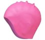 Generic Unisex Solid Silicone Comfortable Waterproof Ear Protection Swimming Cap Pink Swimming Cap