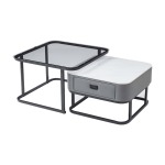 2-PIECE Square Coffee Table Set