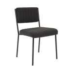 Diana Metal And Fabric Dining Chair Black Grey Tan - Tan