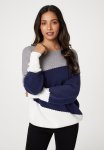 Colour Block Jumper Sweater - Multi