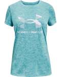 Girls' Ua Graphic Twist Big Logo Short Sleeve - COSMOS-476 Yxs