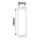 NB322 - - D101 Only - 20X75MM - 90 White Labels