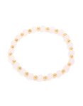 Waterproof Gold Plated Stainless Steel Rose Quartz Beaded Stretch Bracelet