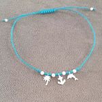 Shelby 925 Sterling Silver Cord Ankle Chain 12-24CM Adjustable