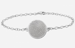 CAS101893 - 925 Sterling Silver Personalized Fingerprint Bracelet