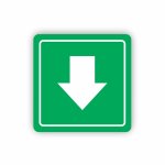 Green Arrow Symbolic Sign - Printed On White Acp 150 X 150MM