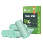 Biodegradable 8 Gallon Trash Bags Ayotee Garbage Bags 8 Gallon Compostable Medium Trash Bag Unscented Leak Proof Bag For Office
