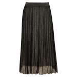 Shimmer Pleated Mesh Skirt - Charcoal Free