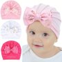 3PCS Adorable Double-layer Bow Print Baby & Toddler Head Wraps - Soft Polyester Perfect For Hair Styling