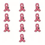 10 20 30 50PCS Breast Cancer Awareness Pink Ribbon Shape Brooch Set For Women Girls