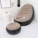 Zs - Flocking Sofa Set Inflatable - Black&purple