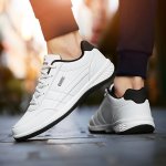 Men's All Seasons Solid Lace Up Jogging Shoes For Outdoor Park Walking Gym Workout Non Slip Comfy Sneakers