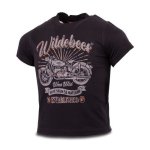 WBB180 Black Vintage Bike Boys Tee - 7 To 8