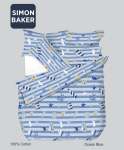 Simon Baker Ocean Blue Cotton Printed Duvet Cover Set Various Size - Blue Three Quarter 150CM X 200CM +1 Pillowcase 45CM X 70C