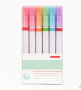 Floral Outline Highlighter Set 6 Fast-drying Stationery For Journaling