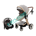 3 In 1 Egg Stroller Set & Car Seat - Platinum