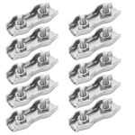 10PCS Steel Wire Rope Chuck Lock 304 Stainless M3 Double Clip Clamp For Industrial Mechanism