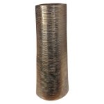 Metal Striped Vase Bright Gold 41CM