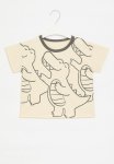 PoP Candy Dino Print Tee - Ecru & Black