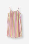 GIRLS Strappy Trapeze Dress - 10 Multi Stripe