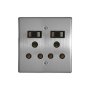 Classic Sockets 4 X 4 2 X 16A Switched Sockets Silver