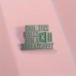 Office Spreadsheet Enamel Pin Minimalist Funny Brooch For Work Quirky Badge Ideal Gift For Colleagues And Data Enthusiasts
