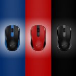 Genius 2.4GHZ Wireless Silent Click Mouse Red