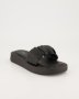 Plum Taskia Ruched Platform Slide Black