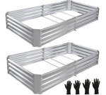 Galvanised Metal Raised Bed Vegetable Planter Box For Outdoor GARDEN-2 Pack