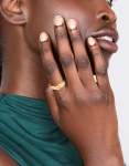 Waterproof Gold Plated Stainless Steel Subtle Twist Stacking Rings 2-PACK - M l