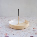 Incense Holder - Cream - White Dip